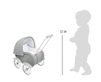 Puppenwagen Vintage grau
