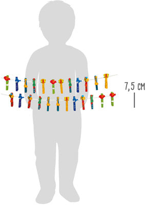 Bügelbrett mit Bügeleisen inkl. Wäscheständer und Wäscheklammer-Set Tiere